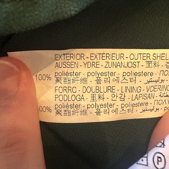 Zara Bell Sleeve Mini Tiered Ruffle Dress Size Small Ribbed Green V Neck - Picture 10 of 13